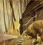 Andrei Rublev production design by Ippolit Novoderejkin
